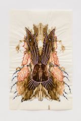 Rorschach Watercolours with Armored Dress by Faith Wilding contemporary artwork works on paper