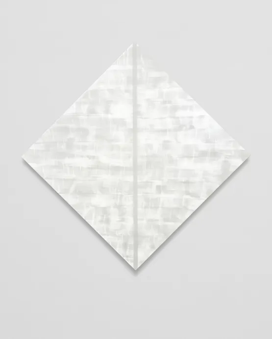 Untitled White Diamond with White Inner Band by Mary Corse contemporary artwork Painting