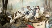 The Kiss of Artemis by Guillermo Lorca contemporary artwork Painting