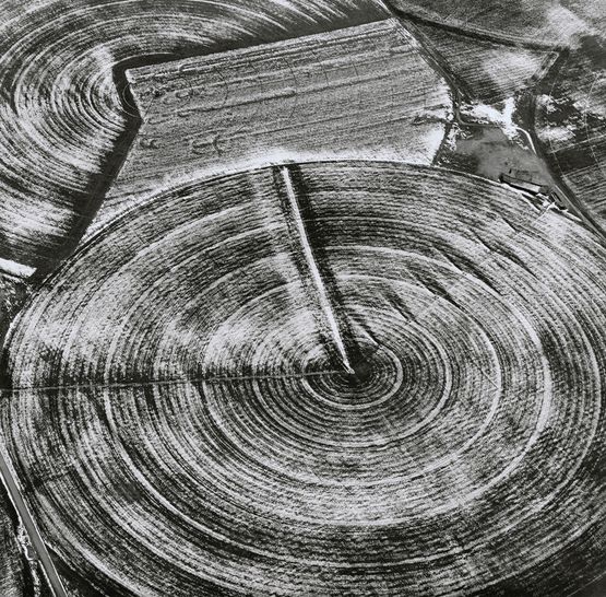Overlapping Circles in Winter near Garden City Kansas by Emmet Gowin contemporary artwork Painting