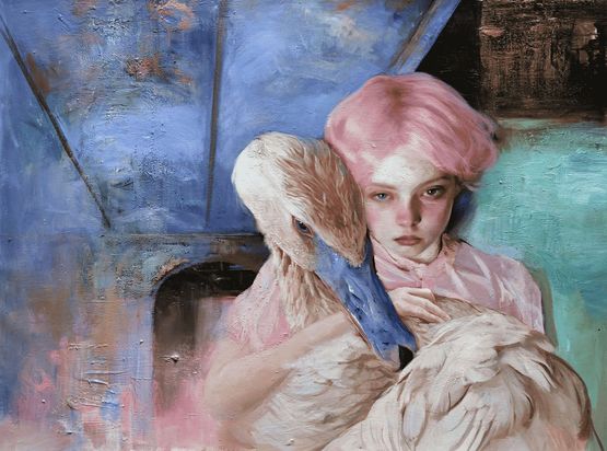Beloved Pet by Guillermo Lorca contemporary artwork Painting