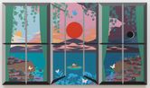 As The Curtains Cose by Greg Ito contemporary artwork Painting