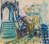 To the Studios by Frank Auerbach contemporary artwork works on paper