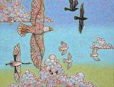 Sky March by Yuji Kanamaru contemporary artwork painting