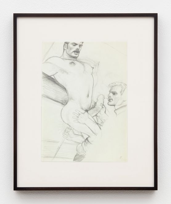 Untitled Preparatory Drawing for Kake Vol. 21 - Greasy Rider by Tom of Finland contemporary artwork Works on Paper