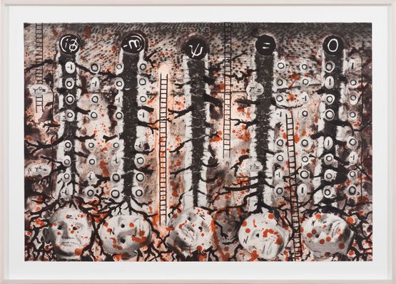 Zero or Nothing 3 Dirac equation by Fiona Hall contemporary artwork Painting