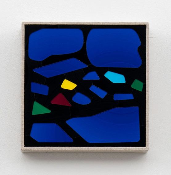 Blau im Gedachtnis A108 by Gregor Hildebrandt contemporary artwork Painting