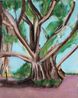 Banyan Two Boys by Matthew Krishanu contemporary artwork Painting