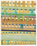 Horizon with Interred Figures by Ficre Ghebreyesus contemporary artwork painting