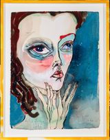 by yr side by Del Kathryn Barton contemporary artwork painting works on paper
