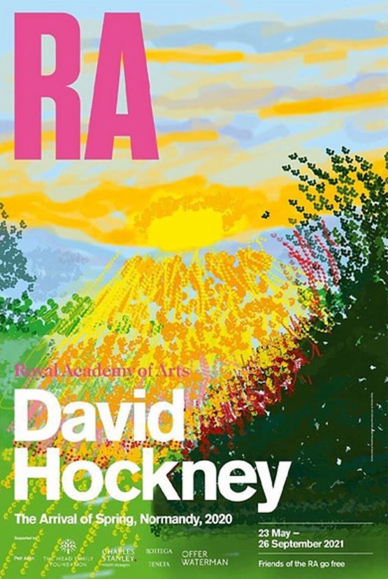 Royal Academy Exhibition Poster by David Hockney contemporary artwork Works on Paper