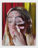 Liminal clown face by Jenna Gribbon contemporary artwork painting