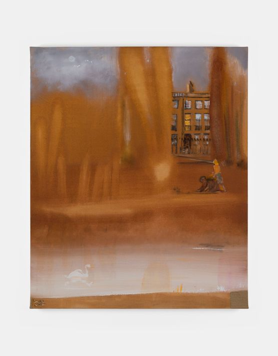 Ashes by Merlin James contemporary artwork Painting