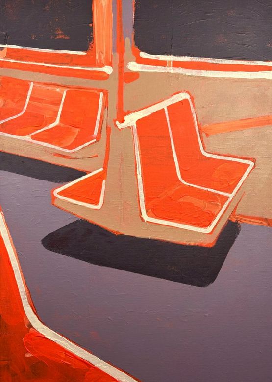 Take the A Train by Christoph Niemann contemporary artwork Painting