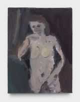 Nude Leaning on Elbow by Janice Nowinski contemporary artwork painting works on paper