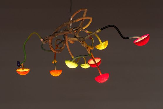 Lampshare chandelier 14 by Mika Rottenberg contemporary artwork Sculpture