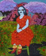 Thea in the Garden by Cydne Jasmin Coleby contemporary artwork painting works on paper