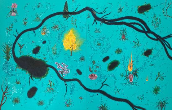 Black River by Wardha Shabbir contemporary artwork Painting