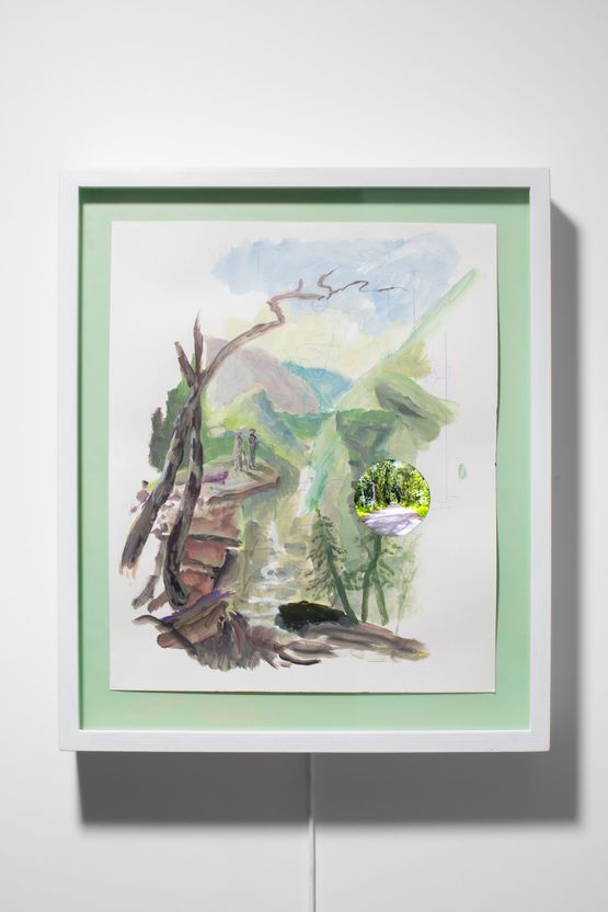 Hudson river school by Tony Oursler contemporary artwork Painting
