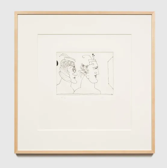 Two Women by Saul Steinberg contemporary artwork Print