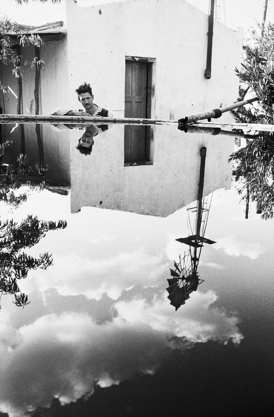 A railway shunter who dreamed of a garden withoutconcrete or bricks watered by this dam on his plot orsmall-holding Koksoord Randfontein 1962 by David Goldblatt contemporary artwork Photography