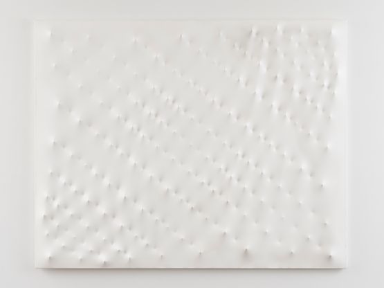 Superficie bianca by Enrico Castellani contemporary artwork Painting