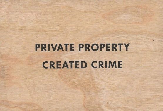 Private Property Created Crime by Jenny Holzer contemporary artwork Sculpture