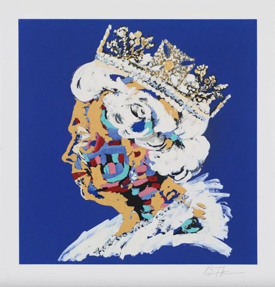 Eternal Queen - Cobalt Blue by Bradley Theodore contemporary artwork Print