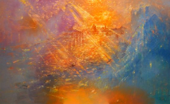 Where Sea Meets Sky by Karen Shiozawa contemporary artwork Painting