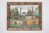 The Bandstand by Merlin James contemporary artwork painting mixed media