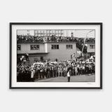 A welcoming committee of several thousand fans and a chimpanzee at Miami International Airport 13 February 1964 by Paul Mccartney contemporary artwork photography