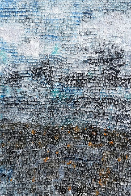 Echoes of lines by Francois Ares contemporary artwork Painting