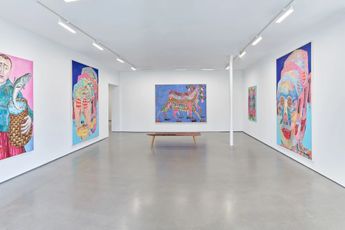 Contemporary art exhibition Krystof Strejc Fish  Dog at Simchowitz West Hollywood United States