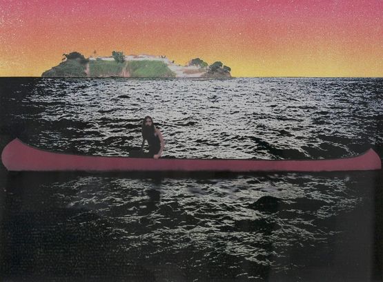 Canoe island by Peter Doig contemporary artwork Print