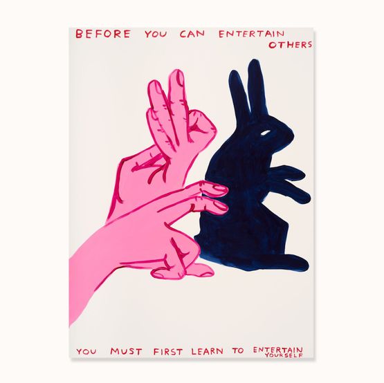 Before you can Entertain by David Shrigley contemporary artwork Print