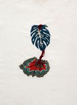 A quimera das plantas Costela de adao e folha da Begonia by Brigida Baltar contemporary artwork textile