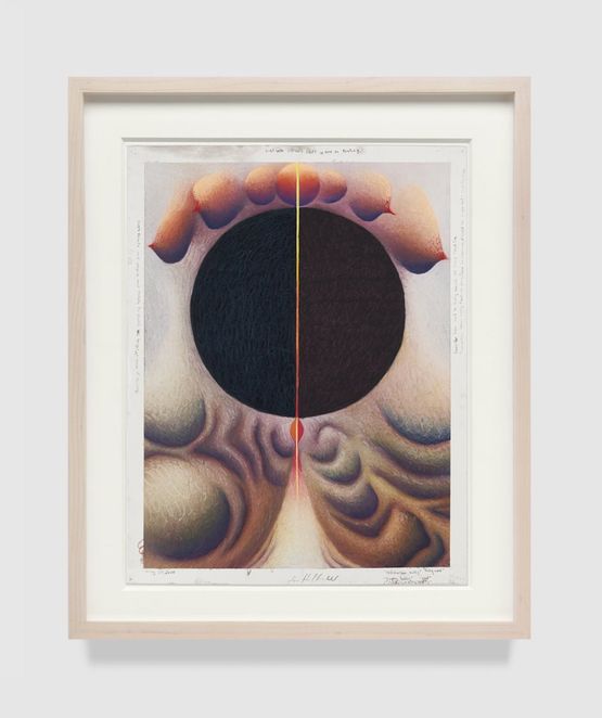Postpartum belly void by Loie Hollowell contemporary artwork Works on Paper