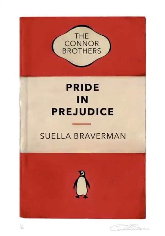 Pride in Prejudice Suella Braverman by The Connor Brothers contemporary artwork Print