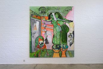 Contemporary art exhibition Mounira Al Solh Lovers Nahawand and Saba. She Sang me Songs and I Didnt Mind at Zeno X Gallery Zeno X Gallery Antwerp South Belgium