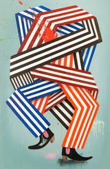 Excuse me Sir speaking american Russki Hegemonic by Henriette Grahnert contemporary artwork painting