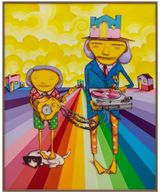 Father and Son by Osgemeos contemporary artwork mixed media