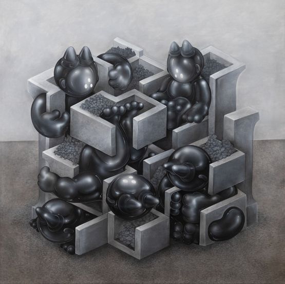 Entangled in Belief by Tos Suntos contemporary artwork Painting