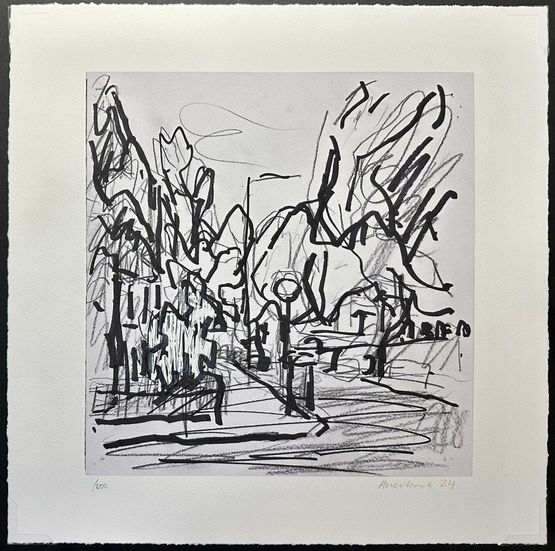 Mornington Terrace by Frank Auerbach contemporary artwork Print
