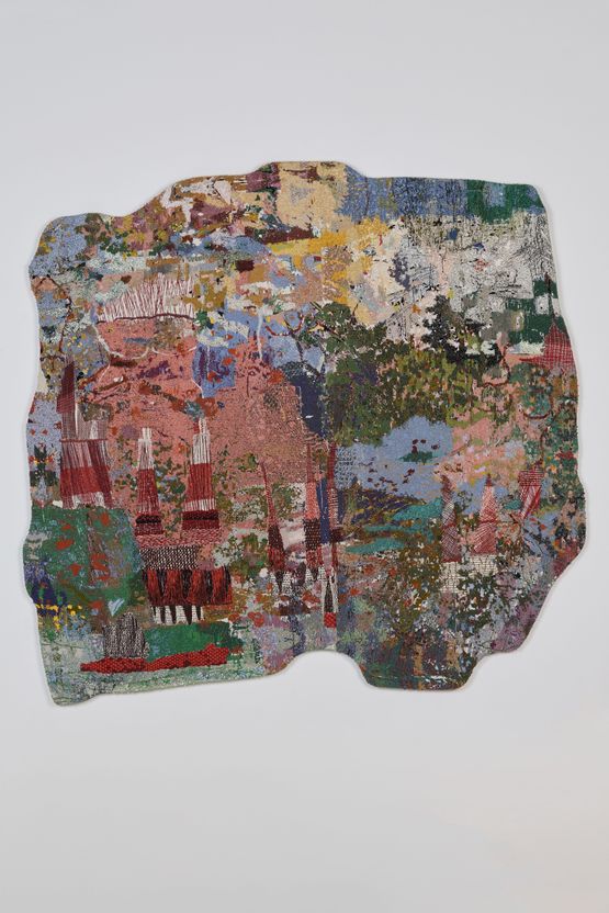 Trace IX by Chanakya School contemporary artwork Textile
