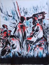The Film Director and the Azrael by Sun Xun contemporary artwork painting
