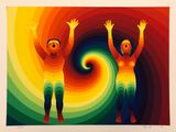 Cheering for Peace - Swirl 2650 by Ay-O contemporary artwork print