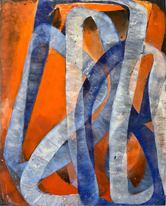 In the Pool by Ildiko Kovacs contemporary artwork Painting
