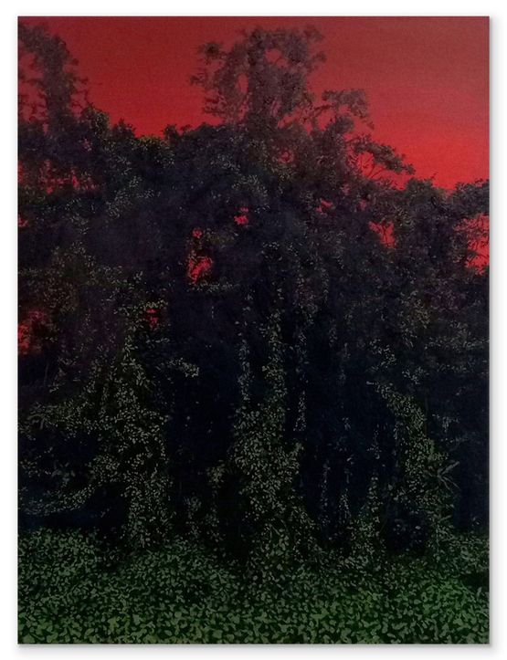 Suffocation Red by Bruno Gadenne contemporary artwork Painting