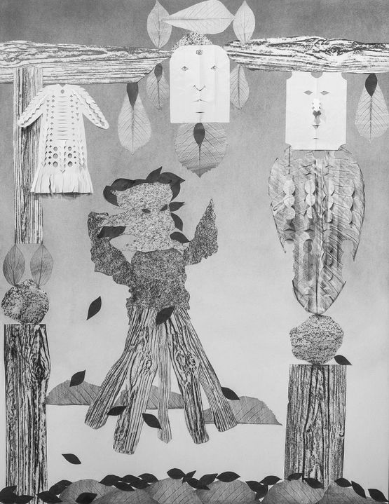 Botanic Drum I by Seung Ae Lee contemporary artwork Works on Paper