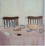 A Storm in Grandmas Tea Set by Amit Berman contemporary artwork painting